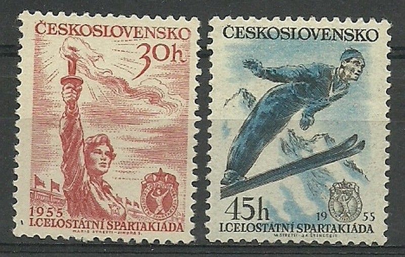 Znaczek Czechosłowacja 1955 Mi 890-891 Czyste **
