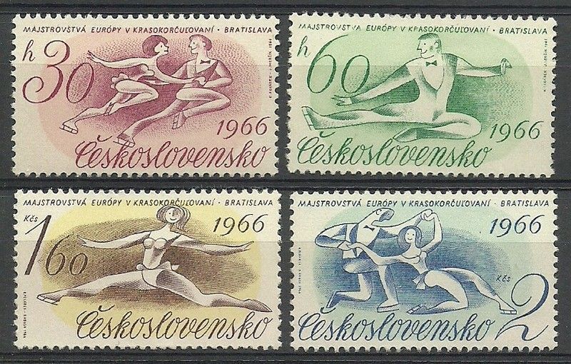 Znaczek Czechosłowacja 1966 Mi 1592-1595 Czyste **