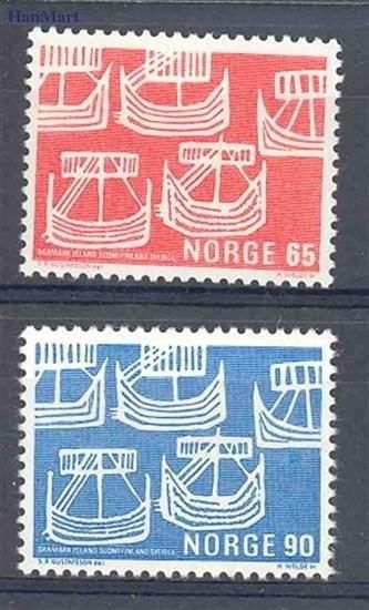 Znaczek Norwegia 1969 Mi 579-580 Czyste **