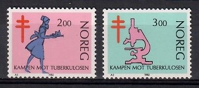 Znaczek Norwegia 1982