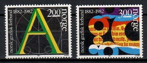 Znaczek Norwegia 1982