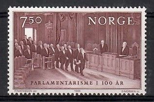 Znaczek Norwegia 1984