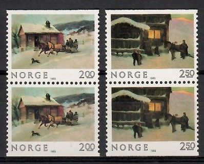 Znaczek Norwegia 1984