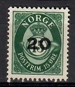 Znaczek Norwegia 1952
