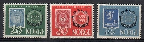 Znaczek Norwegia 1955