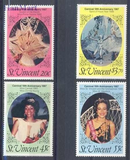 Znaczek St. Vincent 1987 Mi 1030-1033 Czyste **