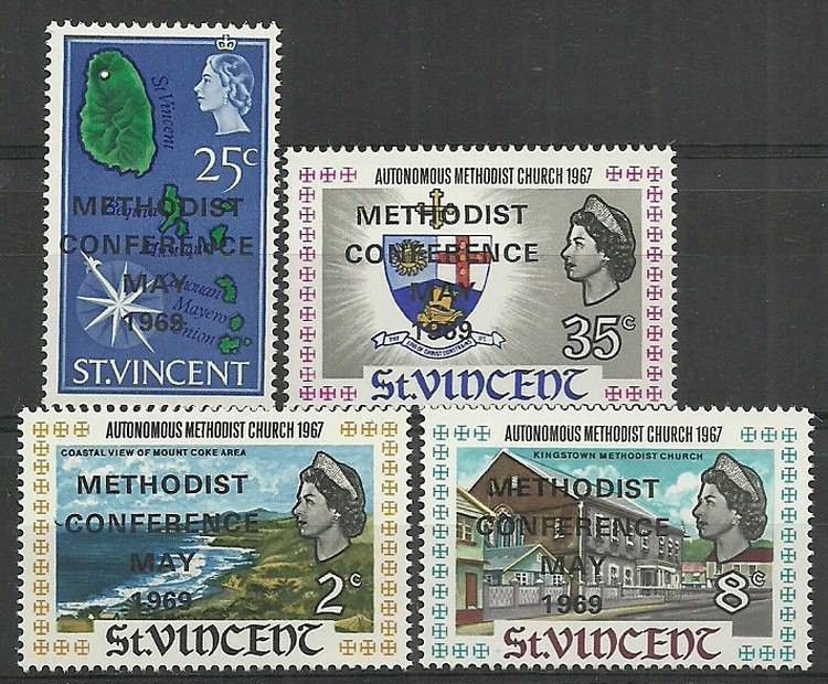Znaczek St. Vincent 1969 Mi 247-250 Czyste **