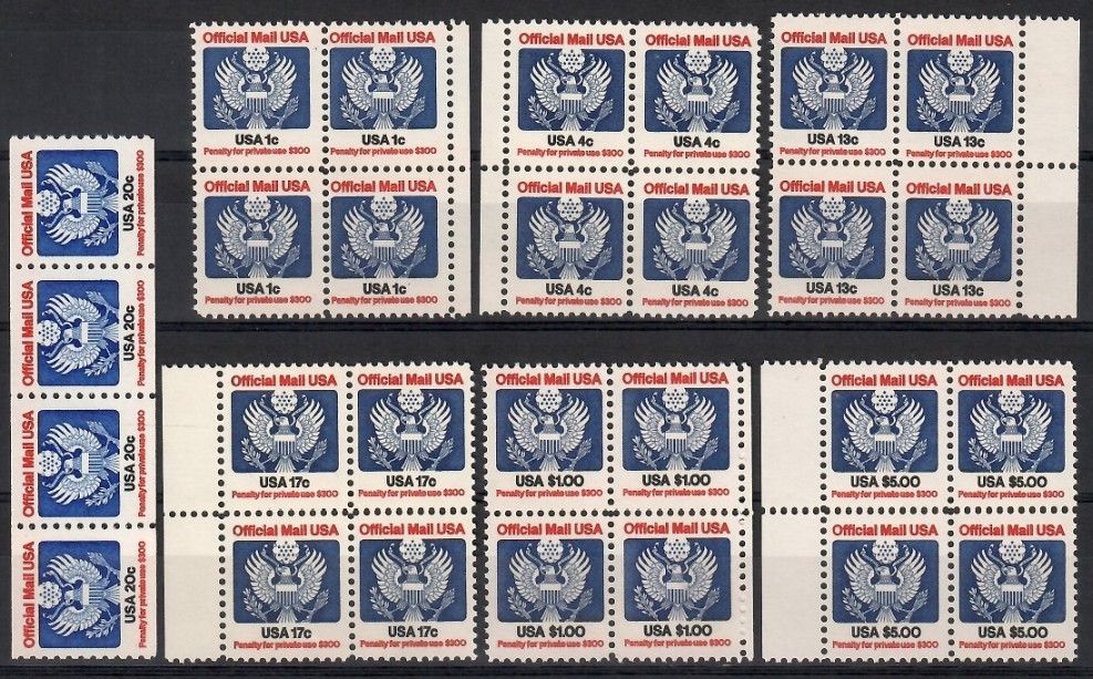 Znaczek USA 1983 Mi die 99-105 Czyste **
