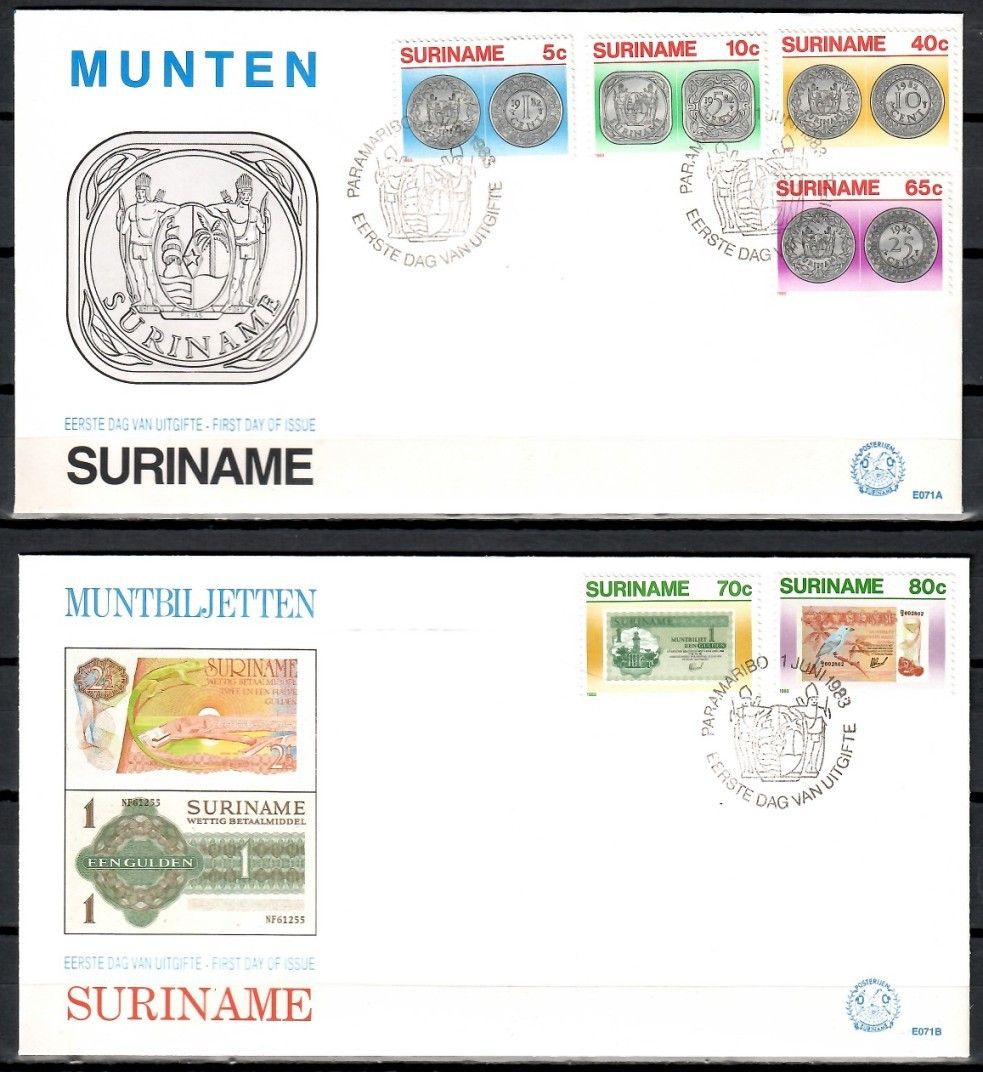 Znaczek Surinam 1983 Mi 1032-1037 FDC