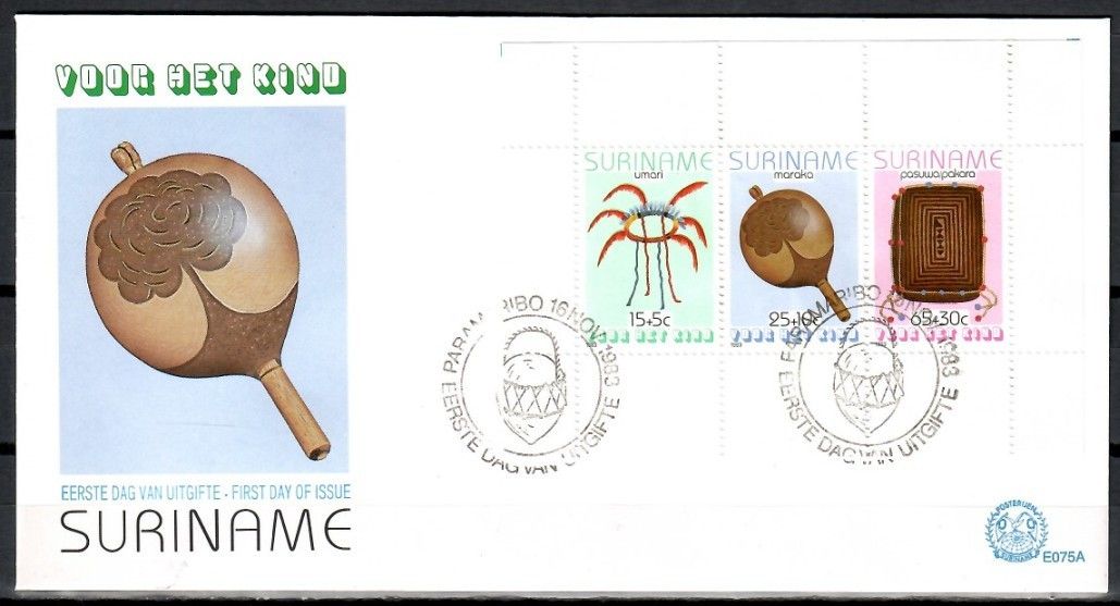 Znaczek Surinam 1983 Mi bl 36 FDC
