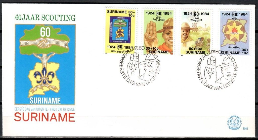 Znaczek Surinam 1984 Mi 1094-1097 FDC
