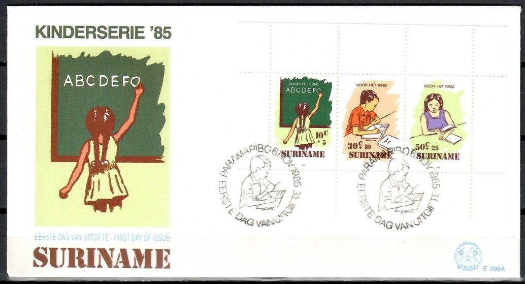 Znaczek Surinam 1985 Mi bl 41 FDC