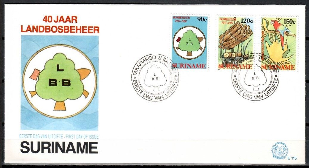 Znaczek Surinam 1987