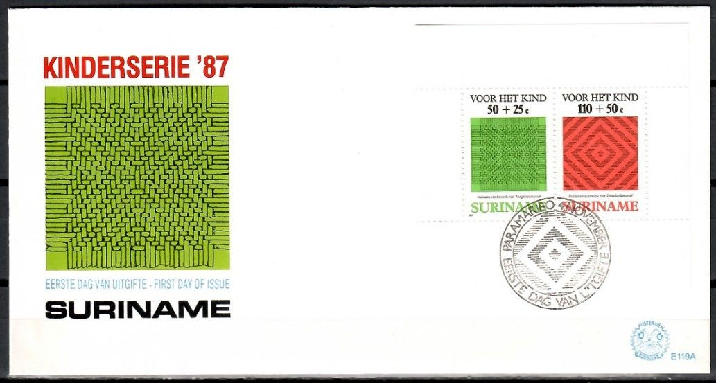 Znaczek Surinam 1987 Mi bl 45 FDC