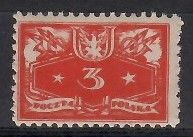 Znaczek Polska 1920 Mi die 1 Fi U 1 Czyste **