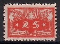 Znaczek Polska 1920 Mi die 5 Fi U 5 Czyste **