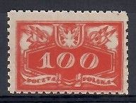Znaczek Polska 1920 Mi die 7 Fi U 7 Czyste **