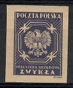 Znaczek Polska 1946 Mi die 23B Fi U 21IIA Czyste **