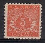 Znaczek Polska 1919 Mi por 24 Fi D25 Czyste **