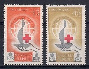 Znaczek Nowe Hebrydy 1963 Mi 198-199 Czyste **