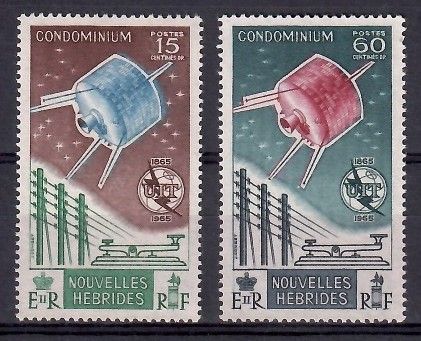 Znaczek Nowe Hebrydy 1965 Mi 210-211 Czyste **