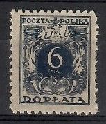Znaczek Polska 1921 Mi por 40 Fi D40 Czyste **