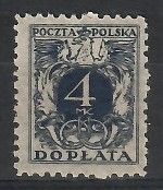 Znaczek Polska 1921 Mi por 39 Fi D39 Czyste **