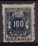 Znaczek Polska 1921 Mi por 44 Fi D44 Czyste **
