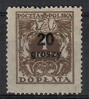 Znaczek Polska 1934 Mi por 86 Fi D83 Czyste **