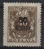 Znaczek Polska 1934 Mi por 90 Fi D87 Czyste **