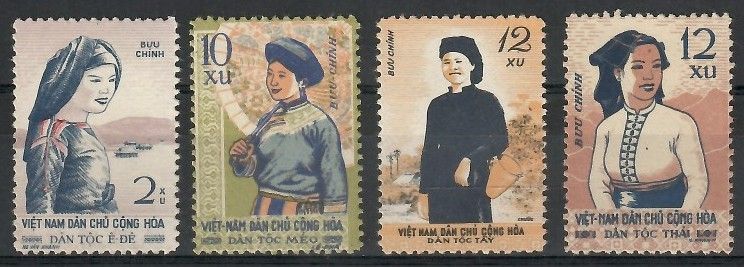 Znaczek Wietnam 1960 Mi 116-119 Czyste **