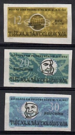 Znaczek Wietnam 1963 Mi 265-267B Czyste **