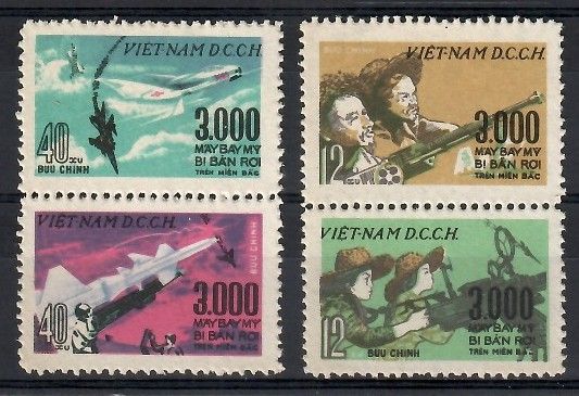 Znaczek Wietnam 1968 Mi 534-537 Czyste **