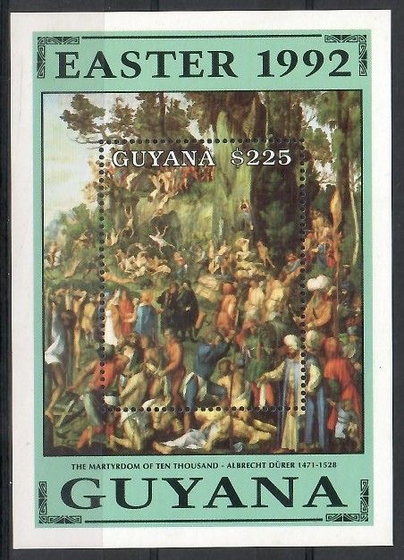 Znaczek Gujana 1992 Mi bl 172 Czyste **