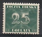 Znaczek Polska 1938 Mi por 96 Fi D96 Czyste **