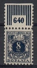 Znaczek Polska 1921 Mi por 41 Fi D41-a Czyste **