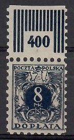 Znaczek Polska 1921 Mi por 41 Fi D41-b Czyste **