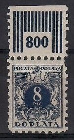 Znaczek Polska 1921 Mi por 41 Fi D41-d Czyste **