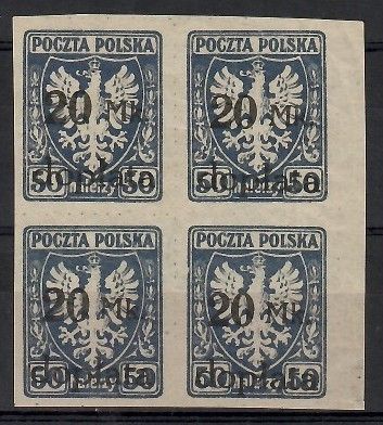 Znaczek Polska 1921 Mi por 35 Fi D35 Czyste **