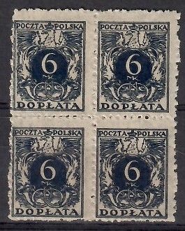 Znaczek Polska 1921 Mi por 40 Fi D40 Czyste **