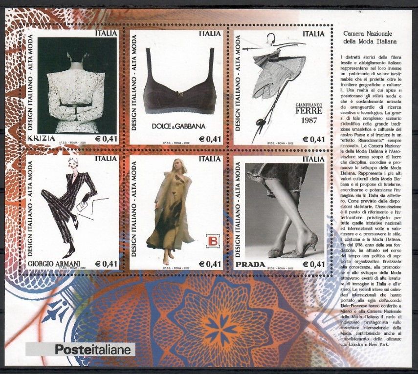 Znaczek Włochy 2002 Mi bl 30 Czyste **