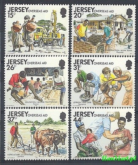 Znaczek Jersey 1991 Mi 553-558 Czyste **