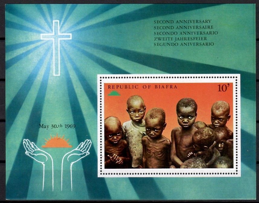Znaczek Biafra 1969 Mi bl 1 Czyste **