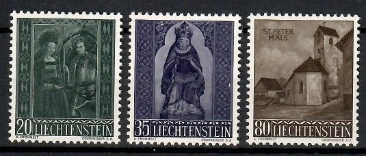 Znaczek Liechtenstein 1958