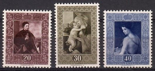 Znaczek Liechtenstein 1952