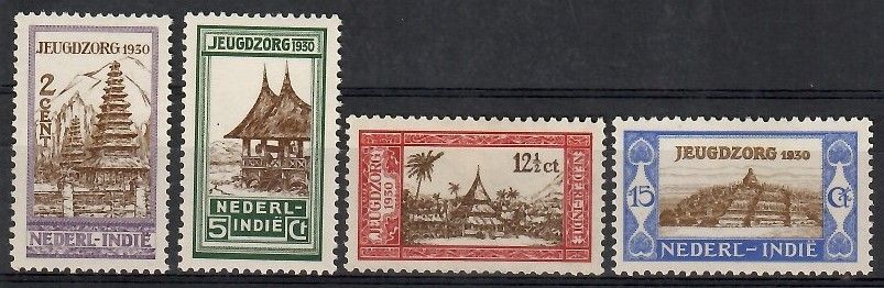 Znaczek Indonezja 1930 Mi 174-177NTH Z podlepką *