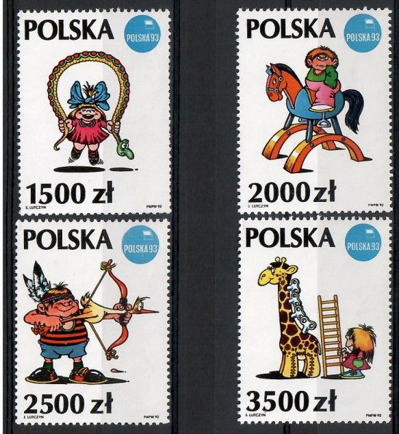 Znaczek Polska 1992 Mi 3409-3412 Fi 3261-3264 Czyste **