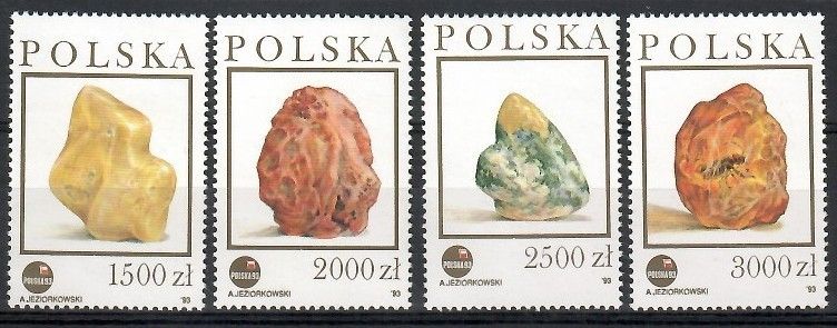 Znaczek Polska 1993 Mi 3426-3429 Fi 3278-3281 Czyste **