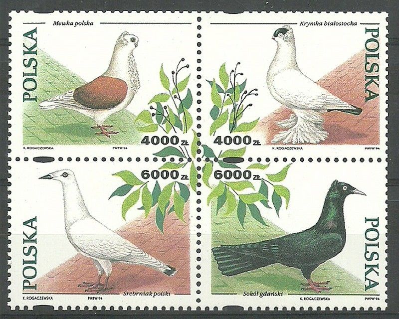Znaczek Polska 1994 Mi 3511-3514 Fi 3363-3366 Czyste **