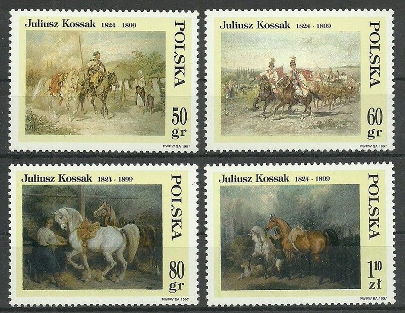 Znaczek Polska 1997 Mi 3662-3665 Fi 3514-3517 Czyste **
